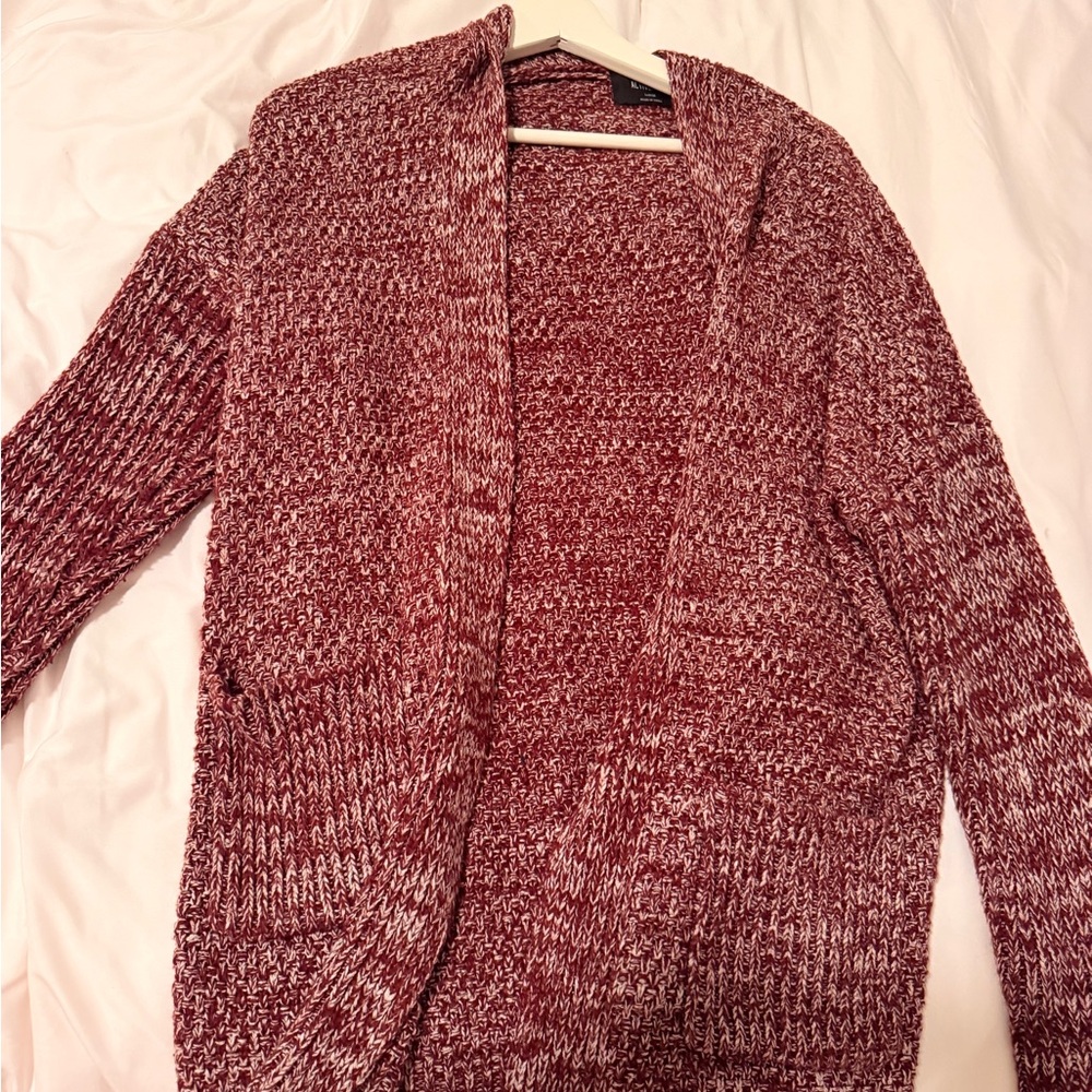 Women's Marled Open-Front Cardigan Sweater